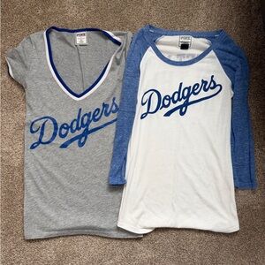 2- PINK Victoria's Secret Dodger’s Shirts